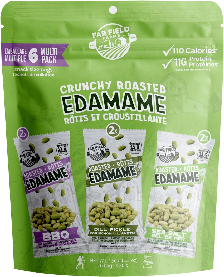 Six-pack multipack with two BBQ, two Dill Pickle, and two Sea Salt snack bags