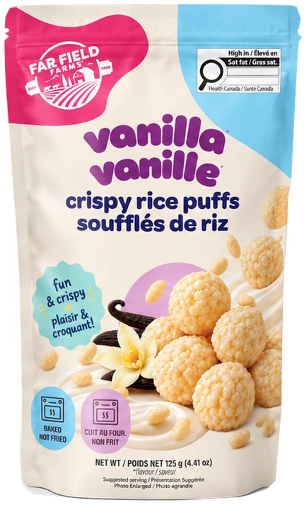 Vanilla crispy rice puffs, coming soon